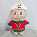 1 Set New Christmas Knitted Sweater Outfit For 1st 2nd 3rd Gen Labubu Doll Baby Clothes Headwear Pet Toy Holiday Gift