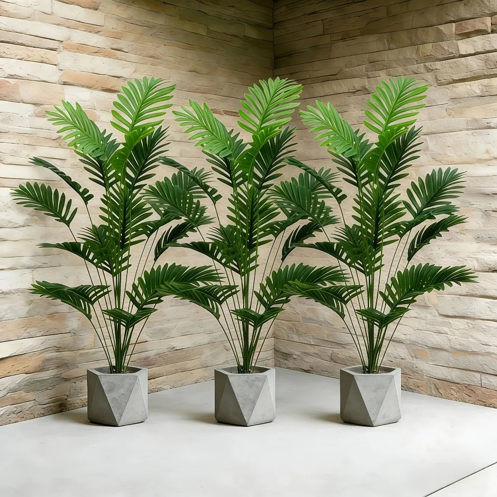 1PC 65-128CM Large Artificial Palm Tree Tropical Green Leaves Fake Plants Plastic Monstera Faux Tree Branch for Home Decor 2026