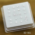 20pcs/box Frosted Surface Stars Shape of Nose Nail 10mm Ball Nail & New Nose Nose Rings The Piercing Jewelry