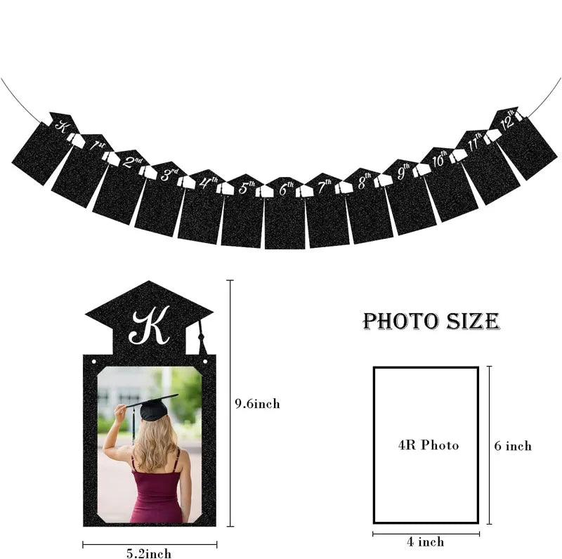 2026 Graduation banner party decoration, graduation banner garland congratulations graduation party supplies decoration